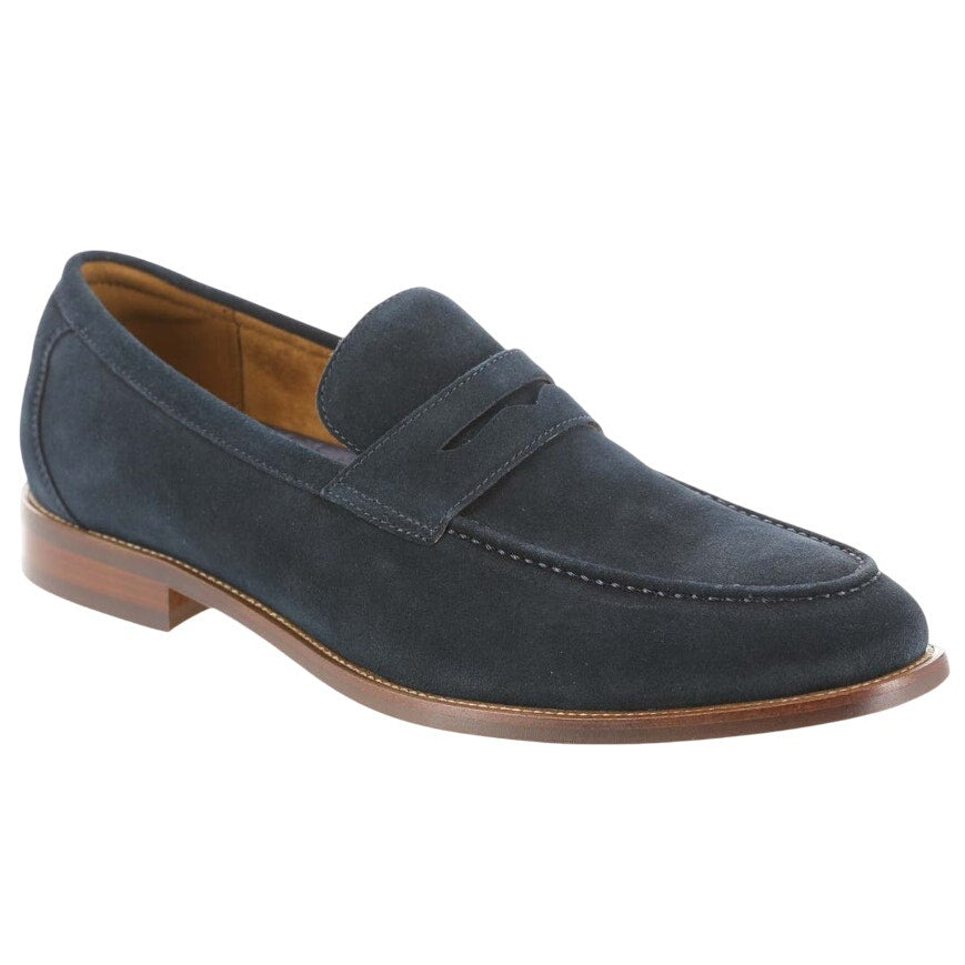 Florsheim Mens Rucci Penny Loafers Size 7 M EU 40 Navy Blue Suede NIB