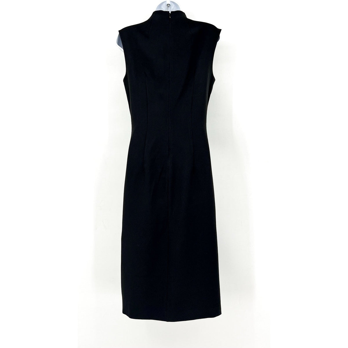HALSTON Women's Jacklyn Dress In Crepe & Satin Size 2 Black Sleeveless NWT