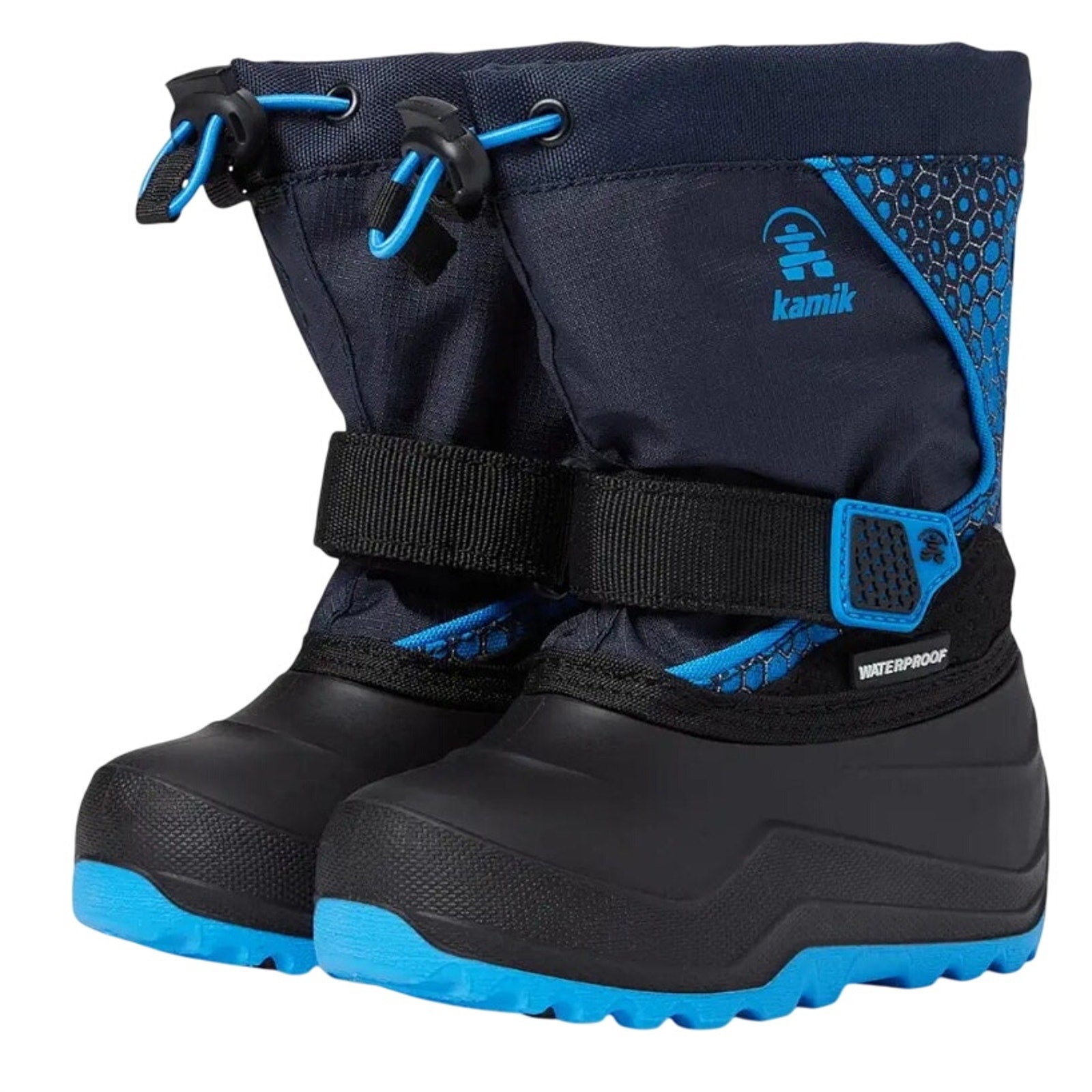 Kamik Kids Snowfall P Winter Boots US 13 EU 31 Blue Black Waterproof NIB