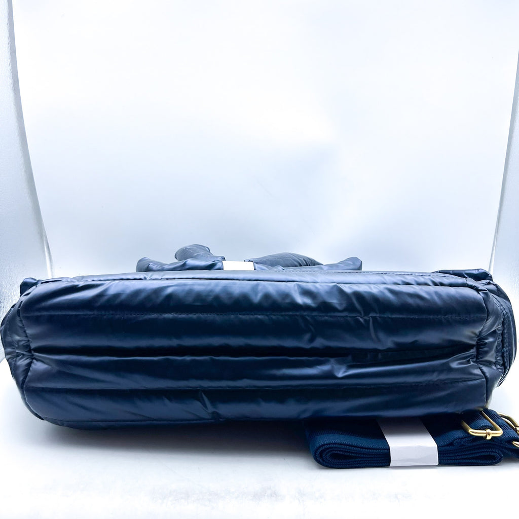 THINK ROYLN Women's Two Faced Reversible Tote Bag Dark Blue NWT