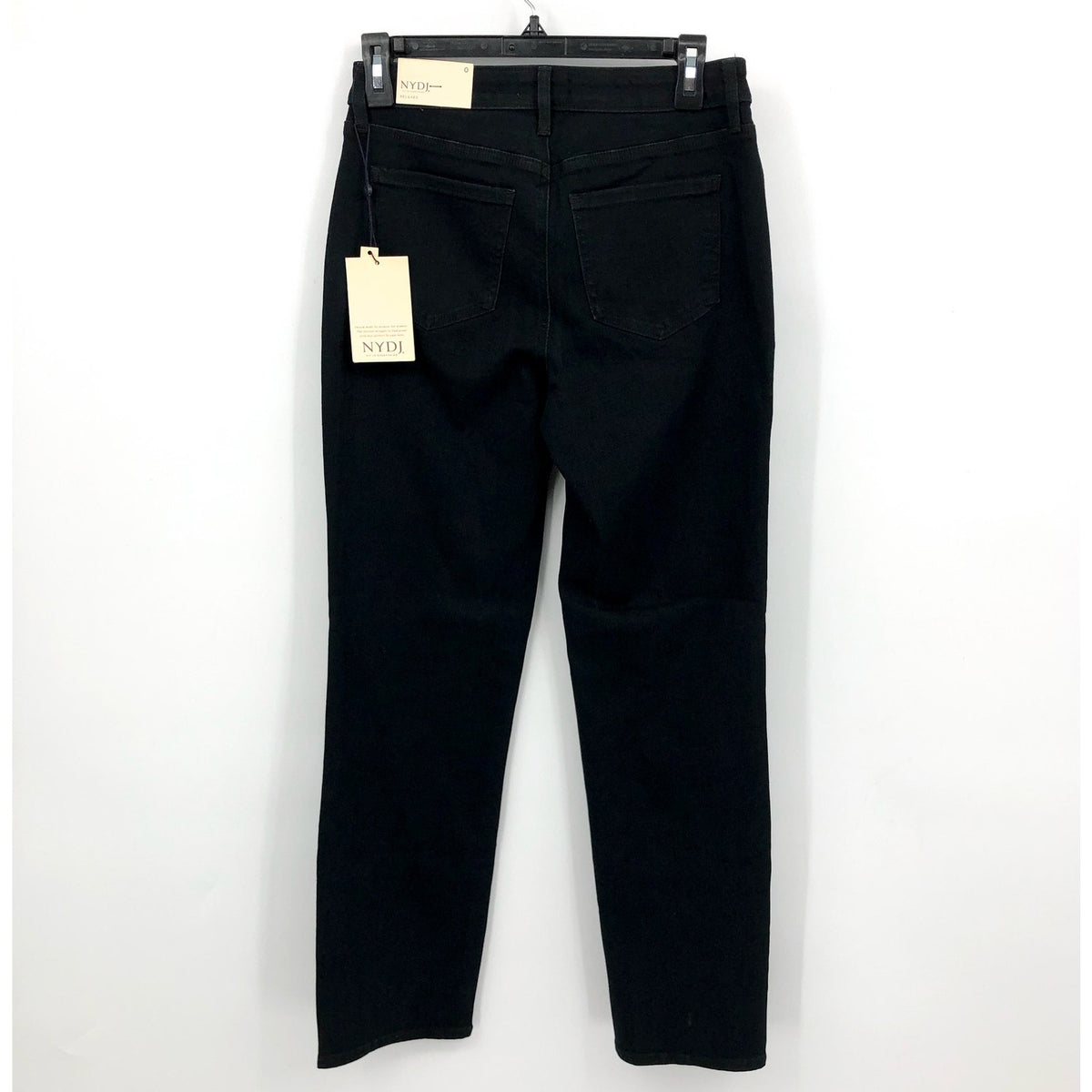 NYDJ Women's Emma Relaxed Slender Jeans Size 0 Black Huntley Lift Tuck NWT
