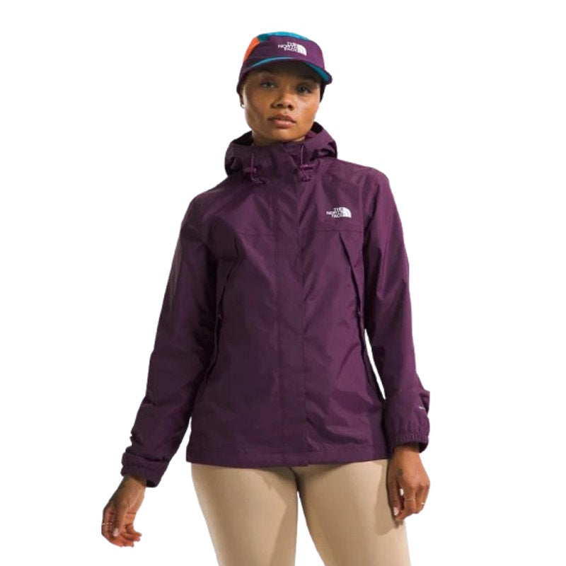 THE NORTH FACE Women's Antora Rain Hoodie Jacket XS Black Currant Purple NWT