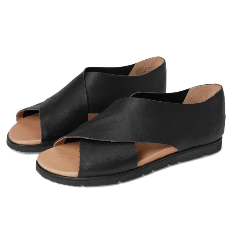 Gentle Souls Kenneth Cole Womens Leslie Sandals Size 8.5 Black Leather NIB