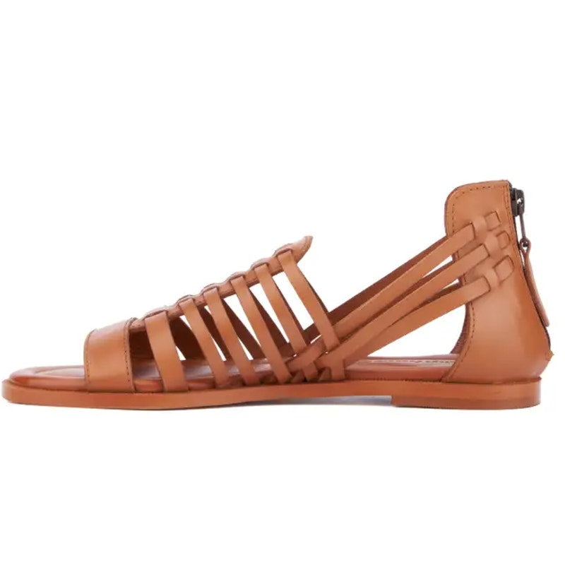Vintage Foundry Co. Womens Keira Sandals US 8 EU 38.5 Camel Brown Leather NWOB