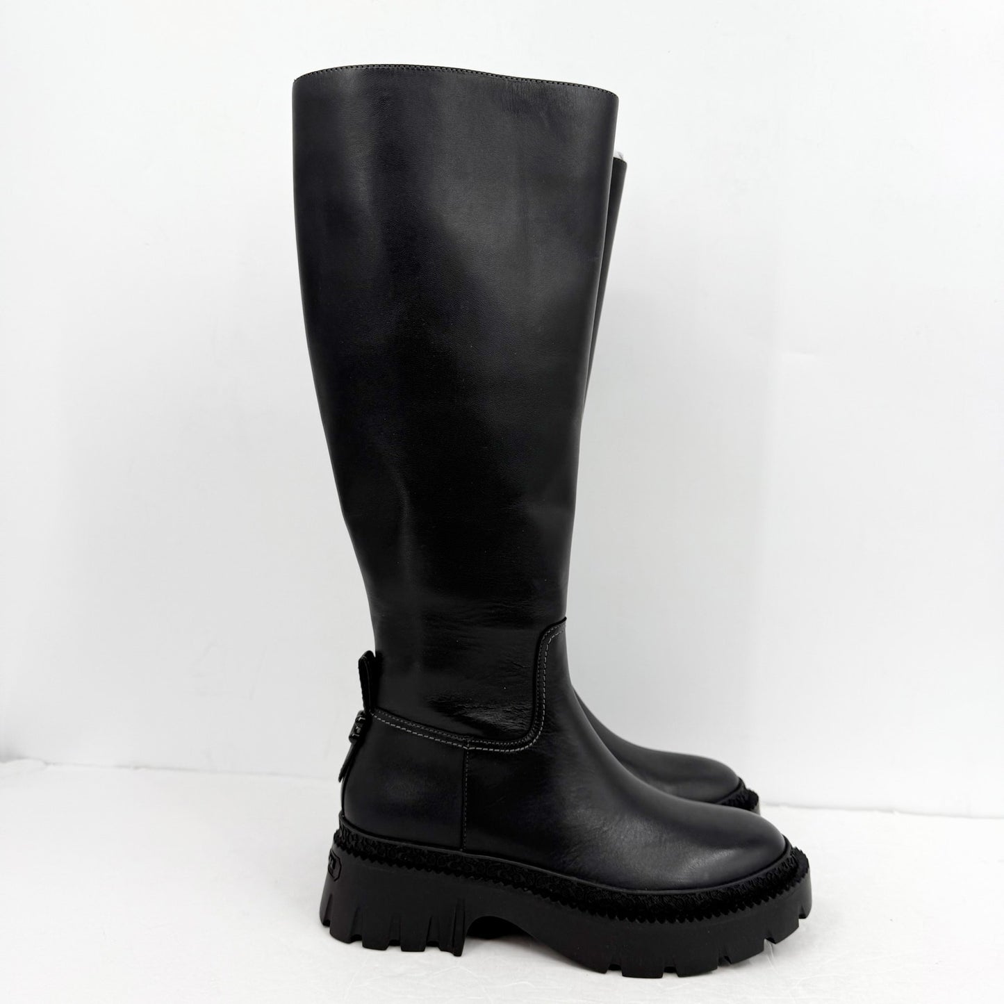 Coach Womens Julietta Knee High Boot US 6.5 M EU 37 Black Leather NIB
