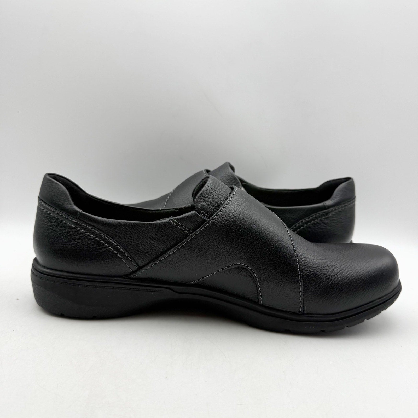Clarks Womens Carleigh Jazz Shoes US 11 M EU 42.5 Black Leather NWOB