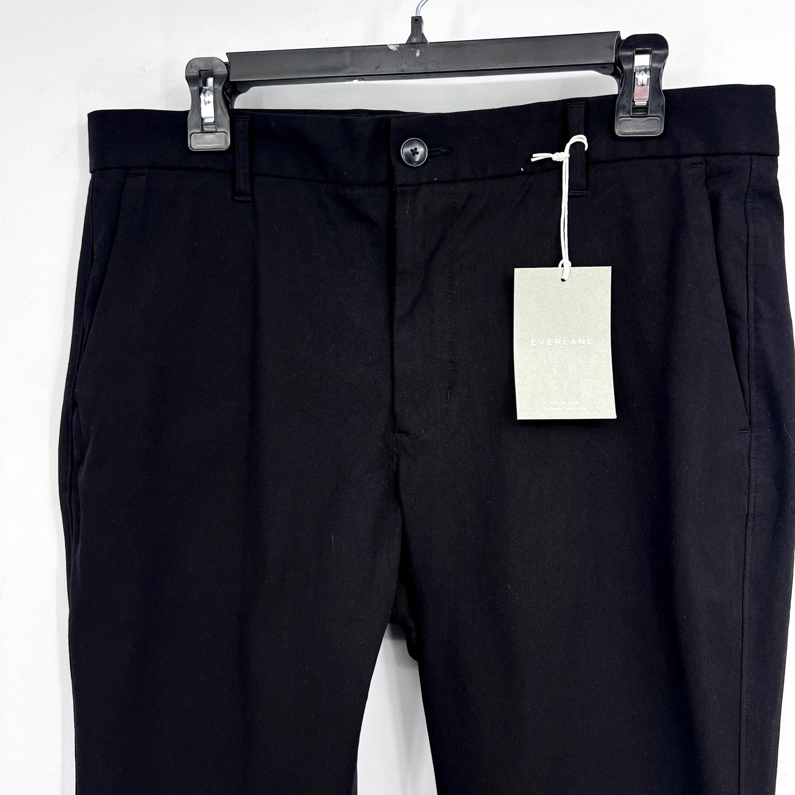 EVERLANE Men's Uniform Performance Chino 32x30 Black Pants NWT