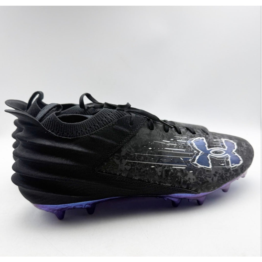 Under Armour Mens Blur Smoke Suede 2.0 MC Molded Football Cleat US 13 Black NWOB