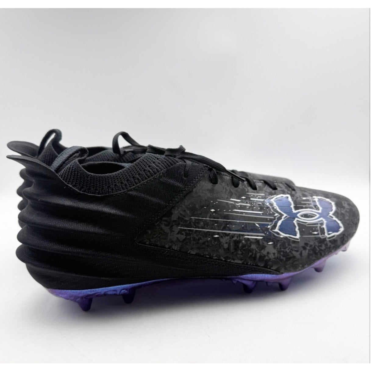 Under Armour Mens Blur Smoke Suede 2.0 MC Molded Football Cleat US 13 Black NWOB