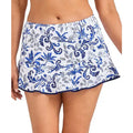 TOMMY BAHAMA Terazzo Tile Swim Skirt XS Blue White Print Mountain Bluebell NWT