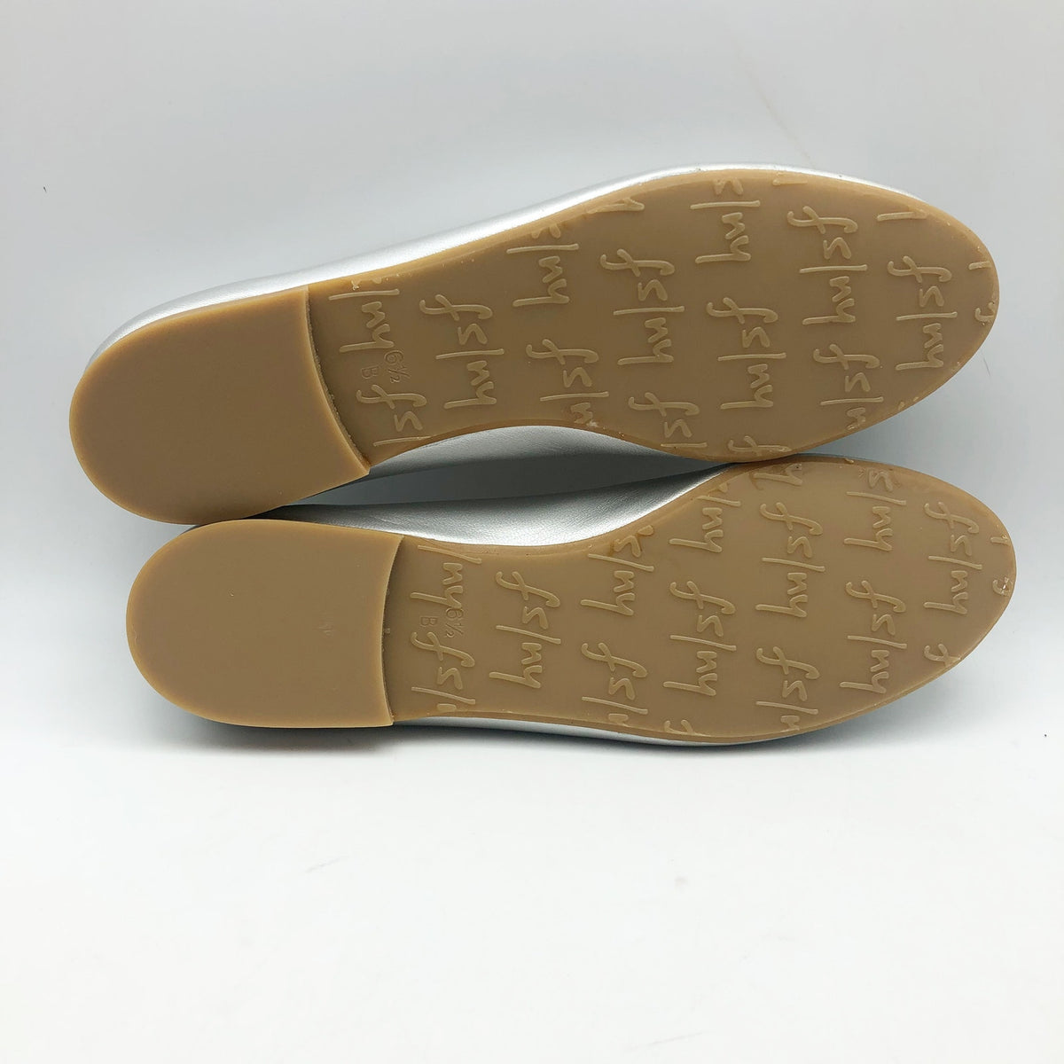 French Sole FS/NY Womens Jigsaw Flats Size 6.5 Silver Metallic Leather NIB