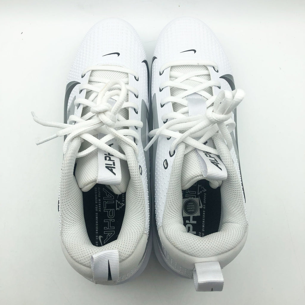 Nike Mens Alpha Menace 4 Varsity Molded Football Cleats SIZE 12 White Black NWOB