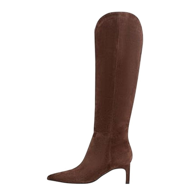 Marc Fisher Womens LTD Quinnie Knee High Boots US 8.5 M Brown Suede NIB