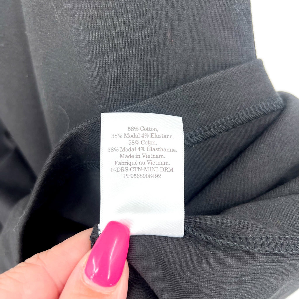 EVERLANE Women's The Dream '90s Shift Dress XL Black Sleeveless Stretch NWT