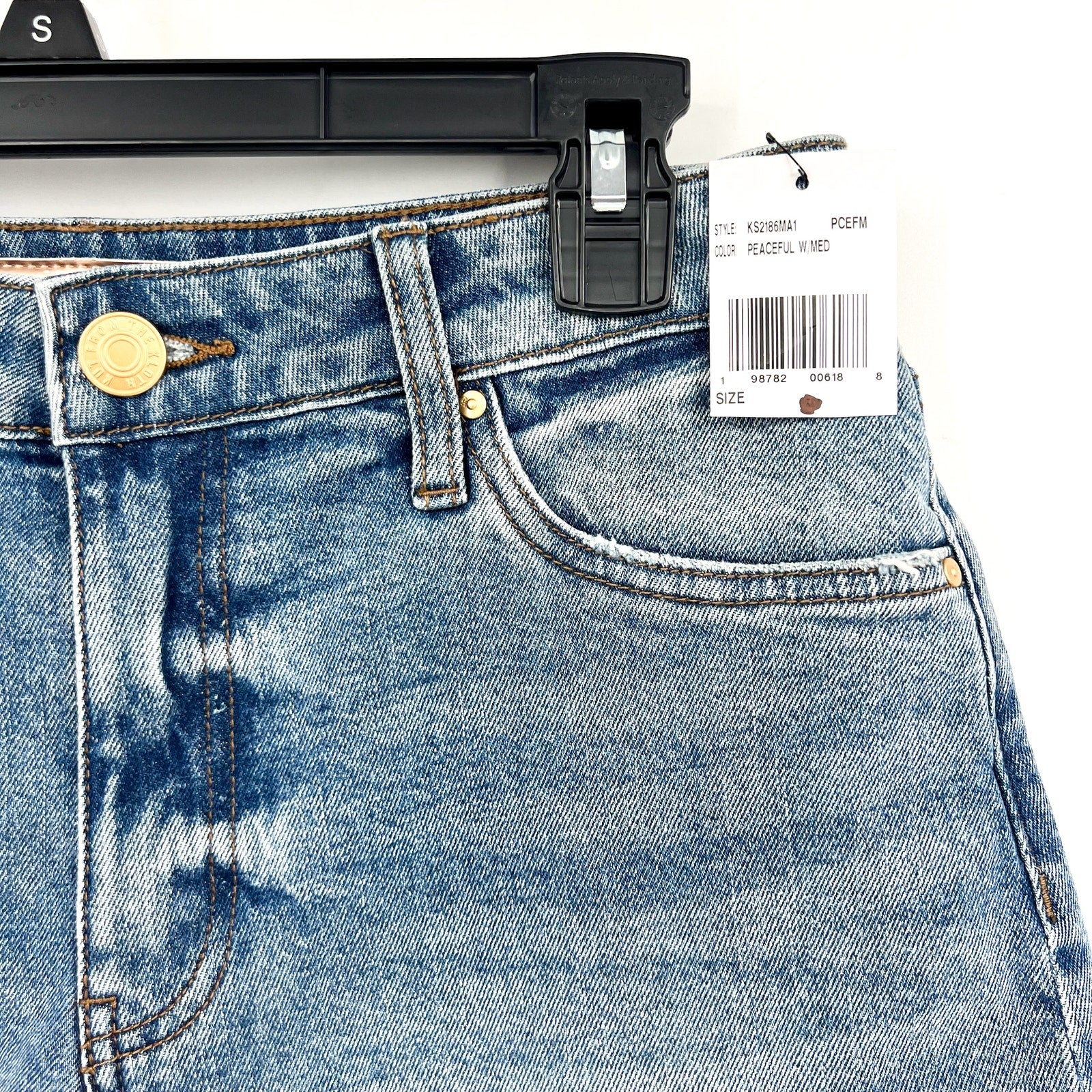 KUT FROM THE KLOTH Jane Denim Shorts Size 2 Peaceful Blue High Rise NWT