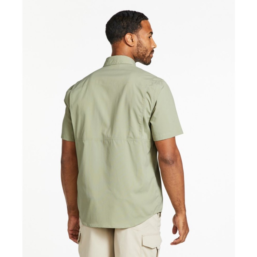 L.L. BEAN Men's SunSmart Tropicwear Shirt Medium Green Sage Short Sleeve NWT
