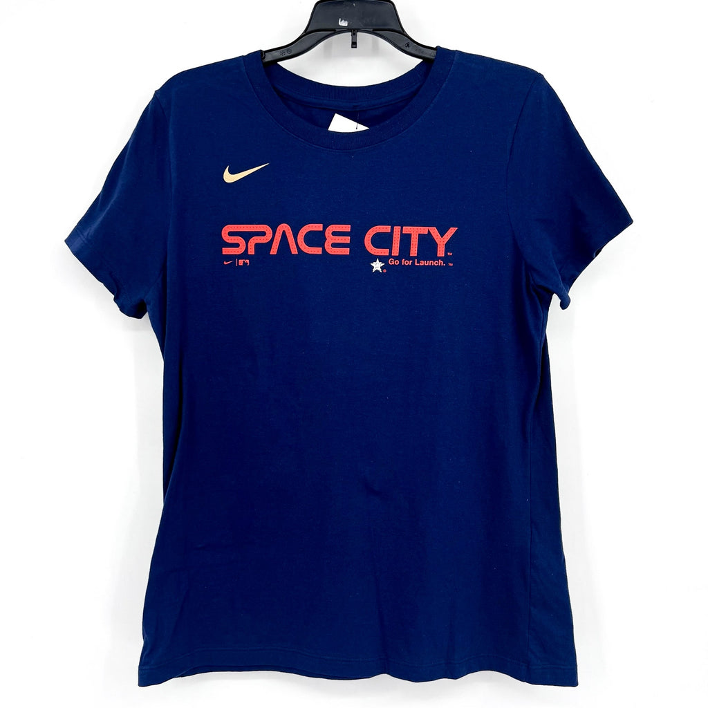 NIKE Women's Houston Astros Space City Connect T-Shirt Medium Navy Blue NWT