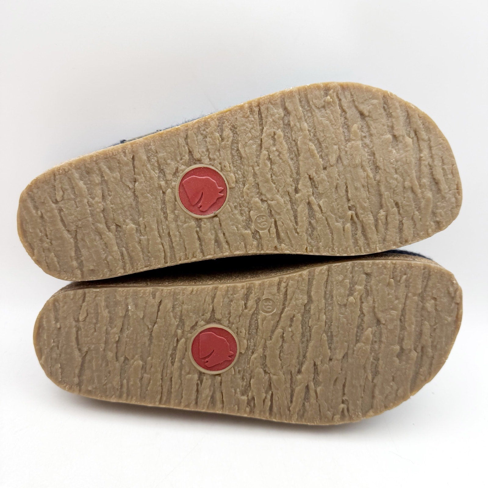 Haflinger Womens Chloe Slippers EU 39 US 8 Blue Wool Felt Appliqués NWOB