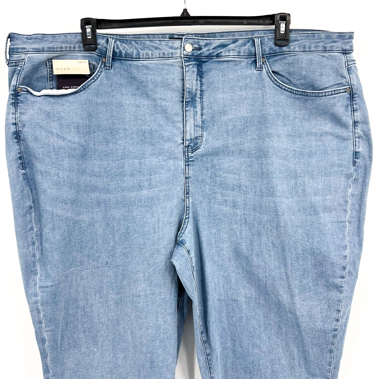 NYDJ Womens Margot Girlfriend Jeans Size 28W PETITE Kingston Blue NWT