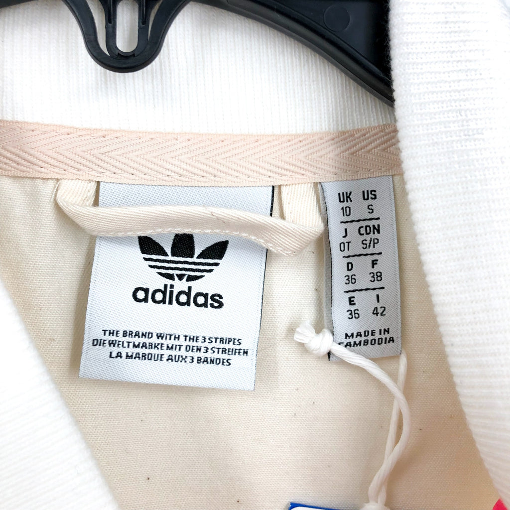 ADIDAS Women's Originals No-dye Jumpsuit Small Off-White Short Sleeve NWT