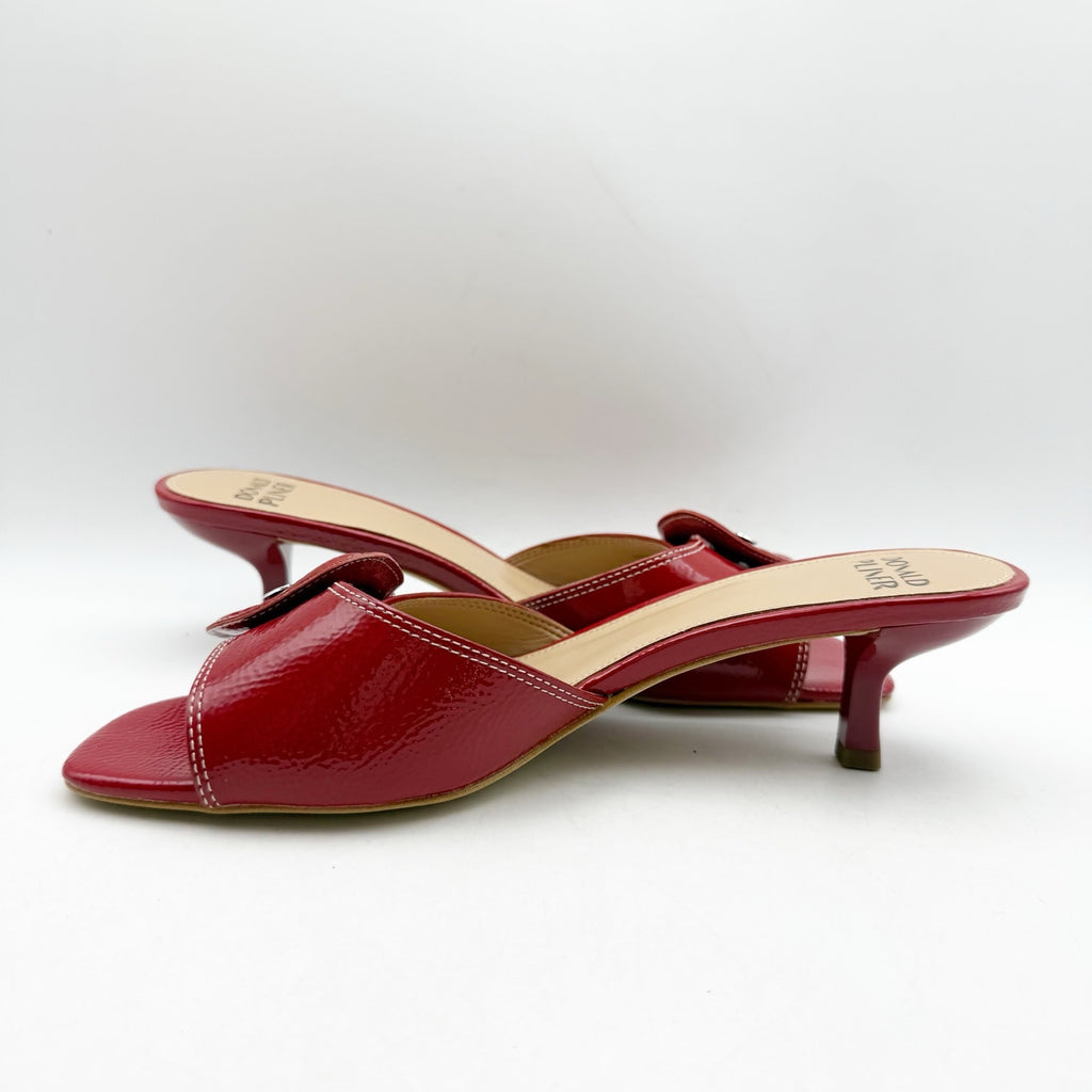 Donald Pliner Womens Cherry Heeled Sandal US 8.5 M Red Patent Leather NWOB