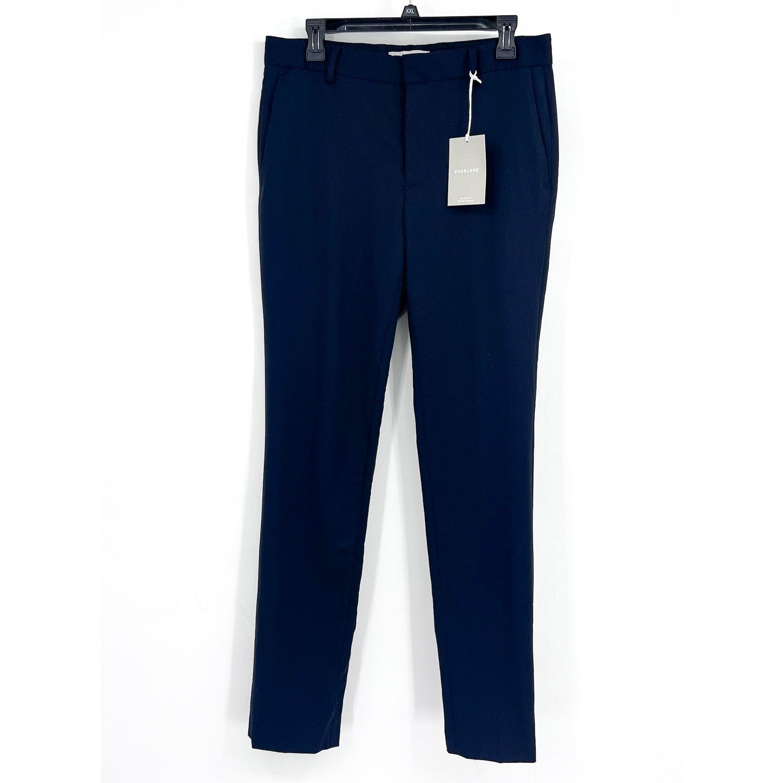 EVERLANE Men's The Italian Wool Pants 34x34 Navy Stretch Flat Front NWT
