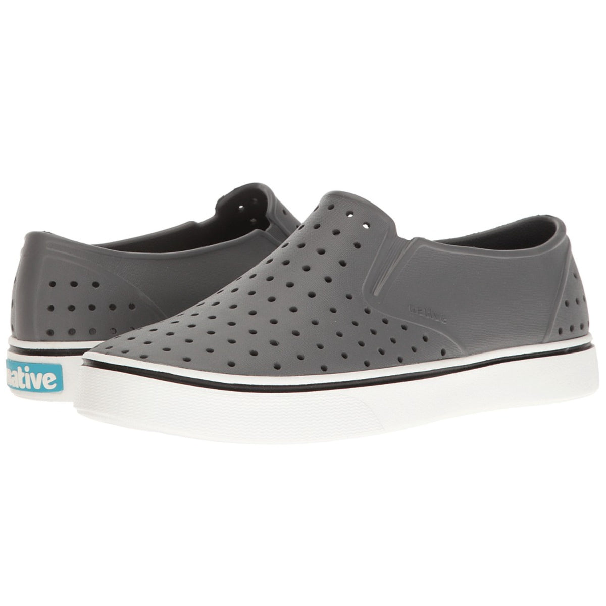 NATIVE Adult Miles Summer Sneaker Mens 5 Womens 7 Dublin Grey Shell White NWOB
