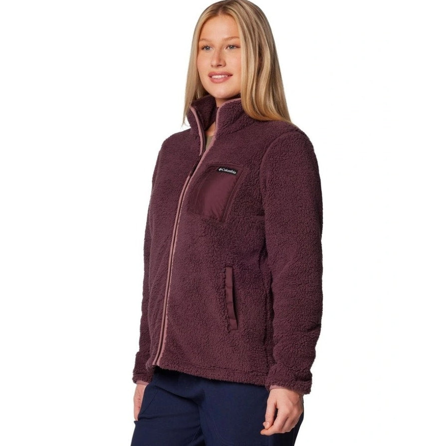 COLUMBIA Women's West Bend Full Zip II Fleece Jacket Large Purple Moonvista NWT