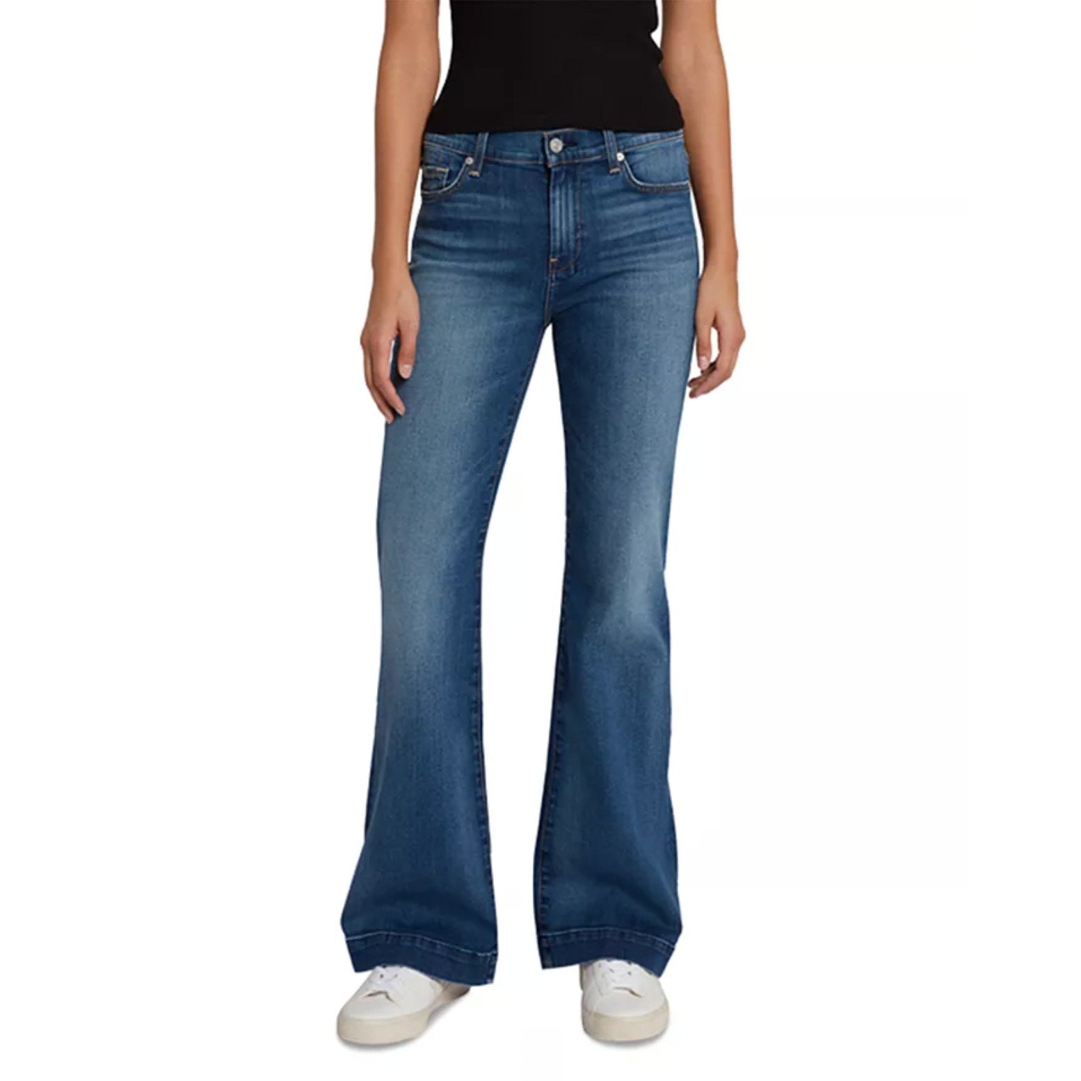 7 FOR ALL MANKIND Tailorless Dojo Jeans Size 31 Blue Disautlght Wash NWT