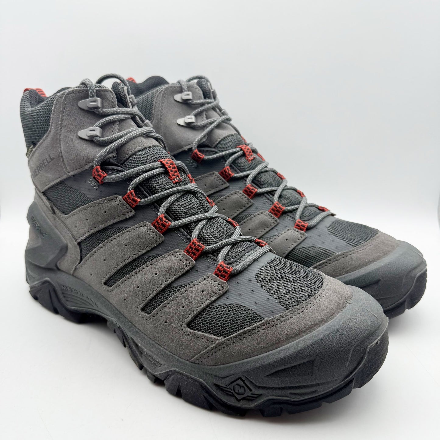 Merrell Mens Strongbound Mid Hiking Boots US 14 M Grey Charcoal Waterproof NIB