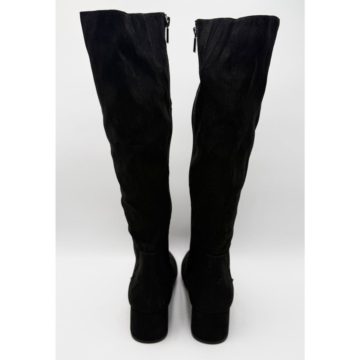 Kenneth Cole Reaction Womens Road Tall Boots Size 8 EU 39 Black Faux Suede NWOB