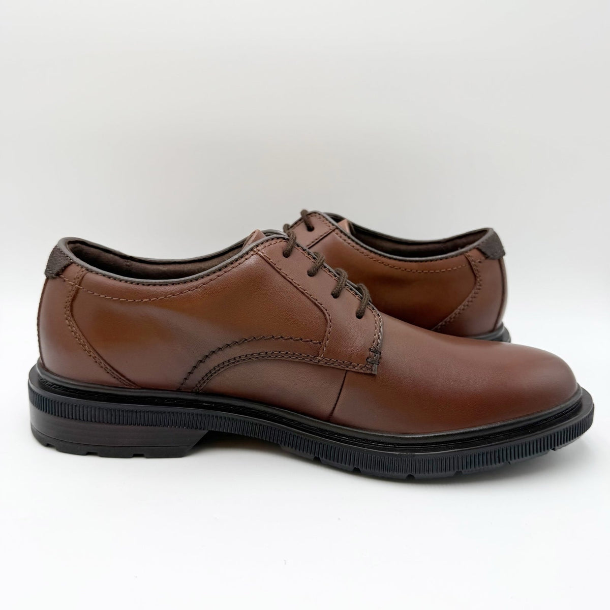 Clarks Mens Burchill Derby Dress Shoes Size 10.5 M Brown Leather NWOB