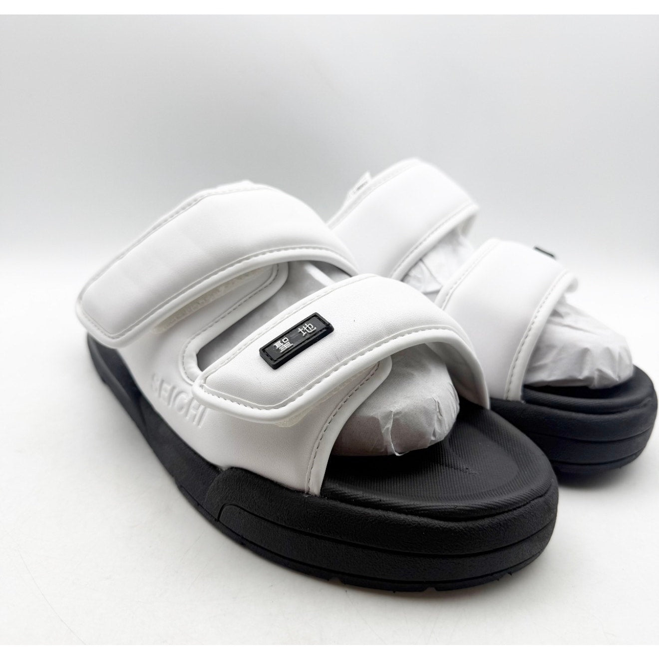 SEICHI Men's Senko Slide Sandals US 10 EU 43 White Black NIB