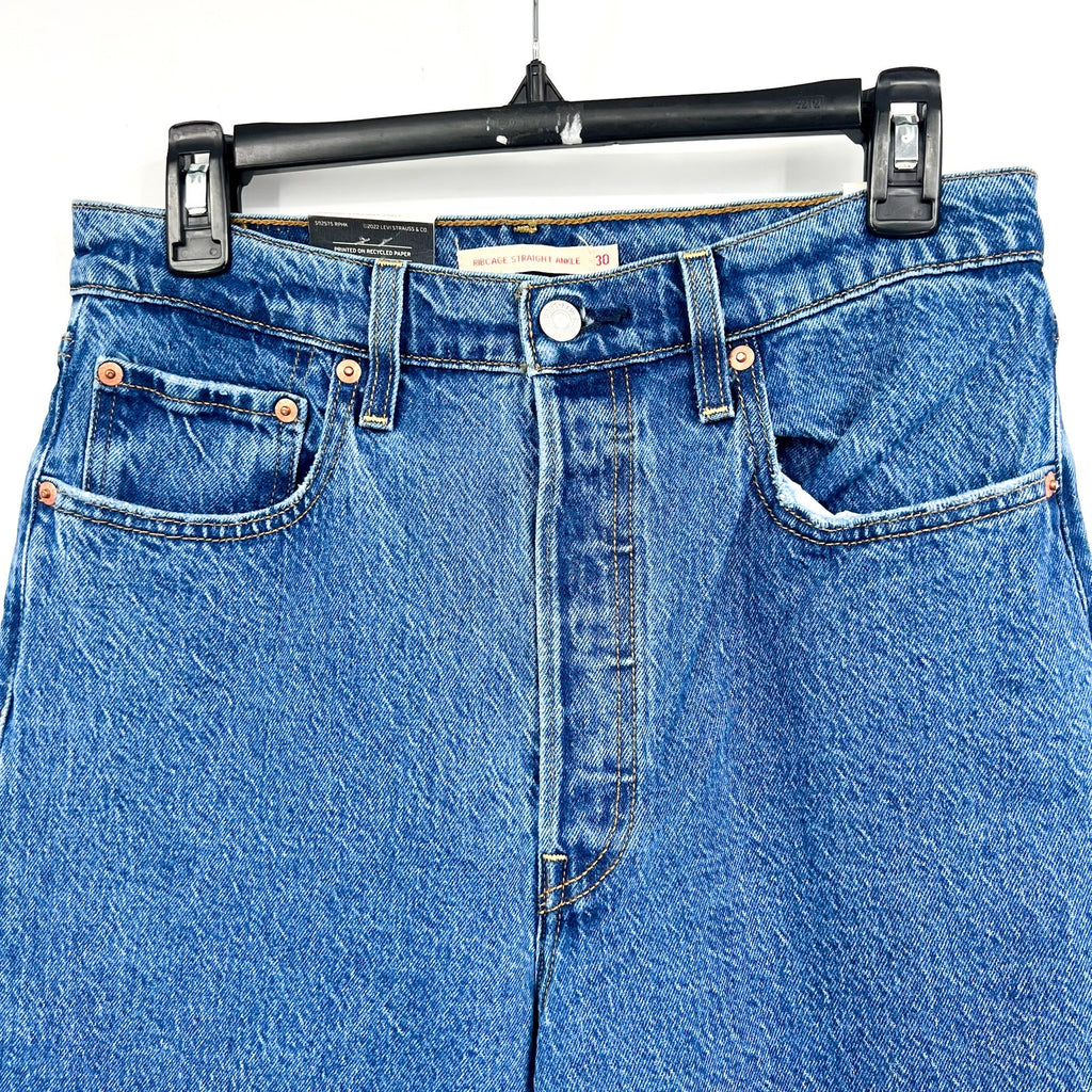 Levi's Womens Ribcage Straight Ankle Jeans 30x29 10 Jazz Pop Blue 72693-0177 NWT