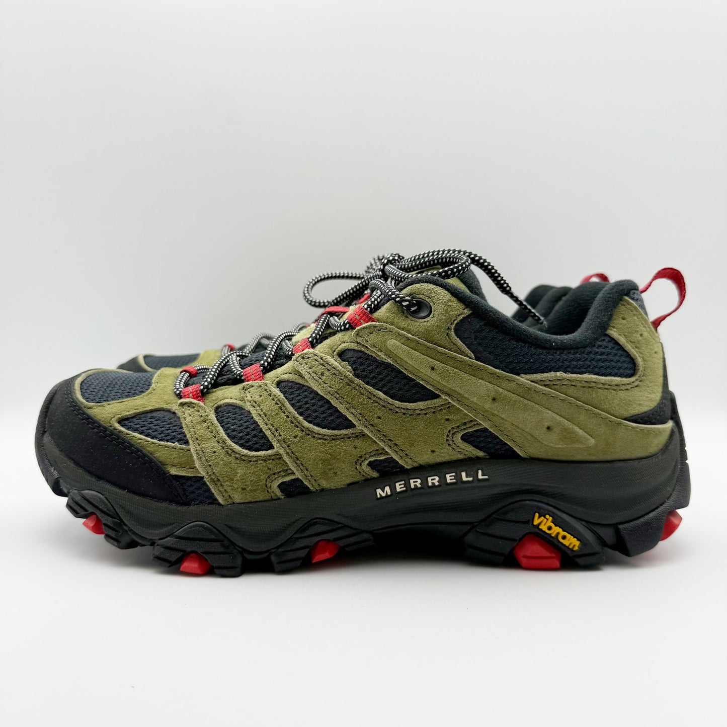 Merrell Mens Moab 3 Hiking Sneakers US 10 Green Black Suede Leather NIB