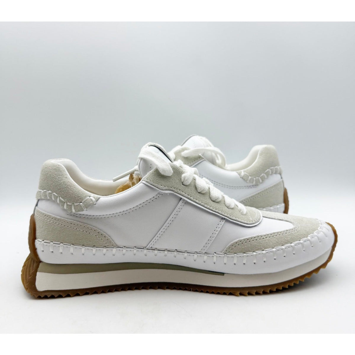 Cole Haan Womens Grandpro Premier Runners Size 7 White Silver Casual Sneaker NIB