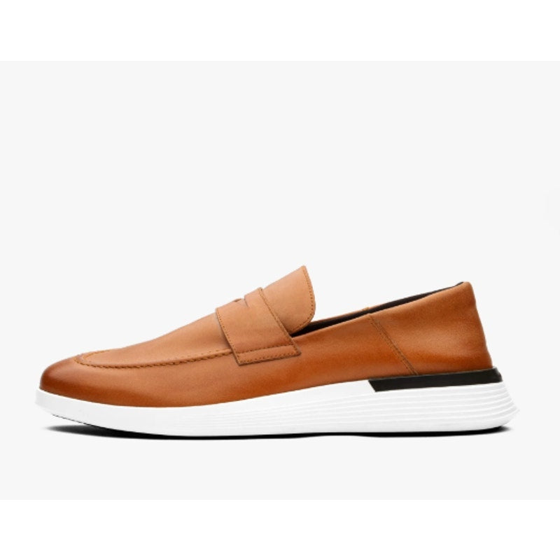 Wolf & Shepherd Crossover Loafer Slip On Mens 6 Womens 7.5 Tan Leather NIB
