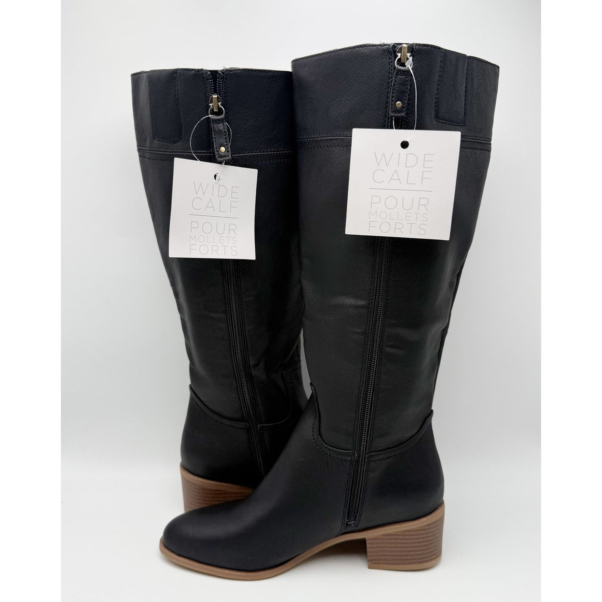 Dr. Scholls Womens Adeline Knee High Boots Size 7.5 M WIDE CALF Black NIB