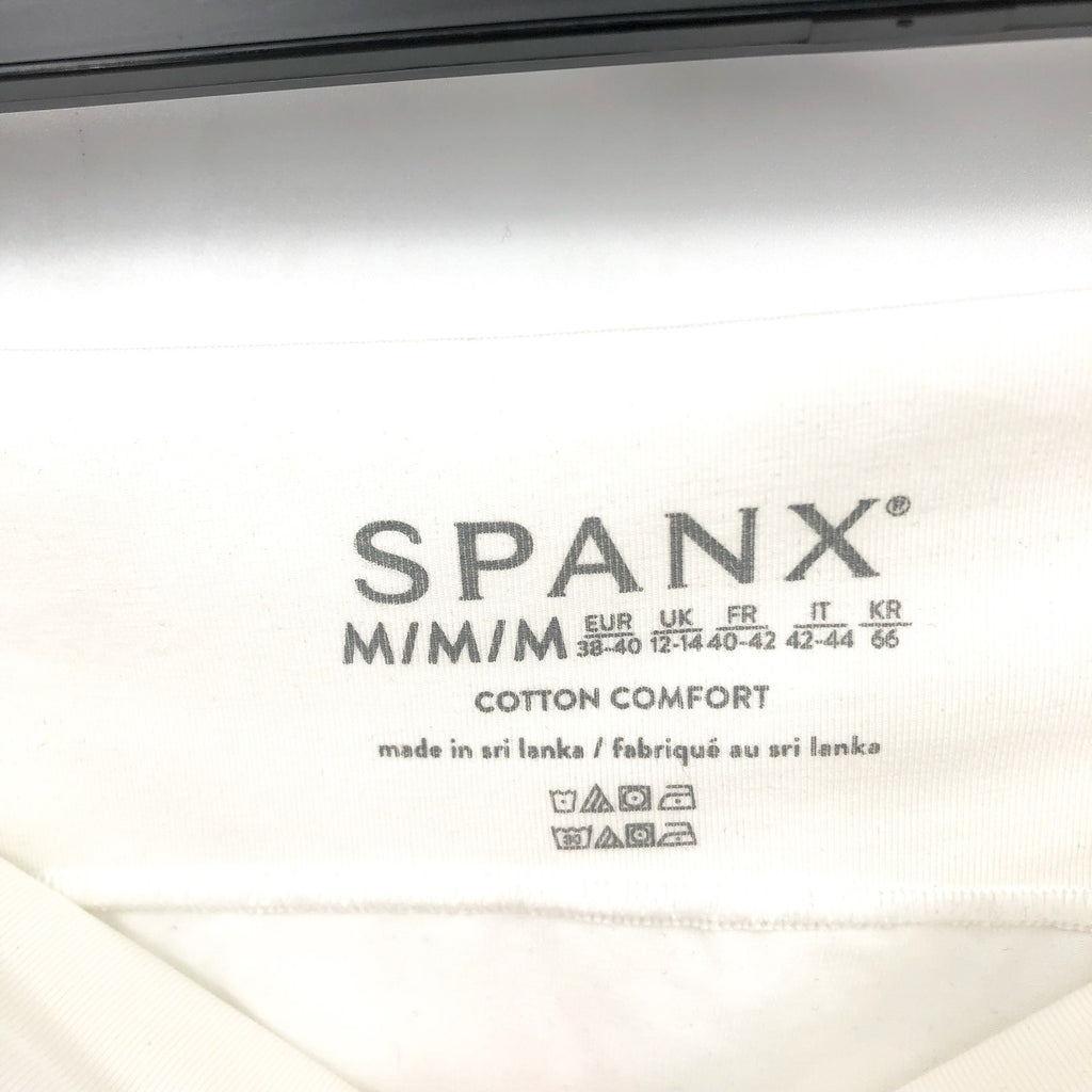 SPANX Women's Cotton Control Thong Medium White Tummy Shaping 40052R NWT