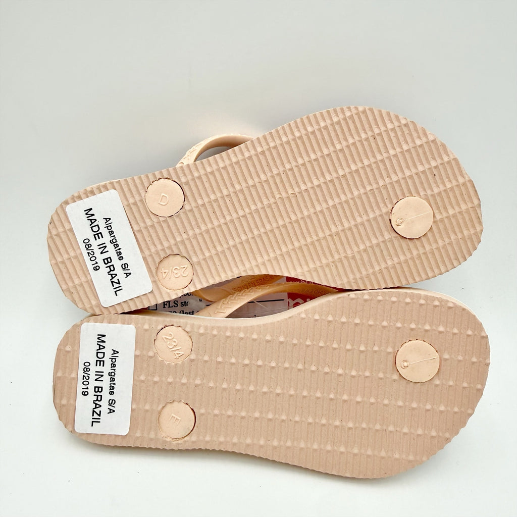 Havaianas Childrens Flip-Flops US 9 EU 23-24 Pink Floral NWT