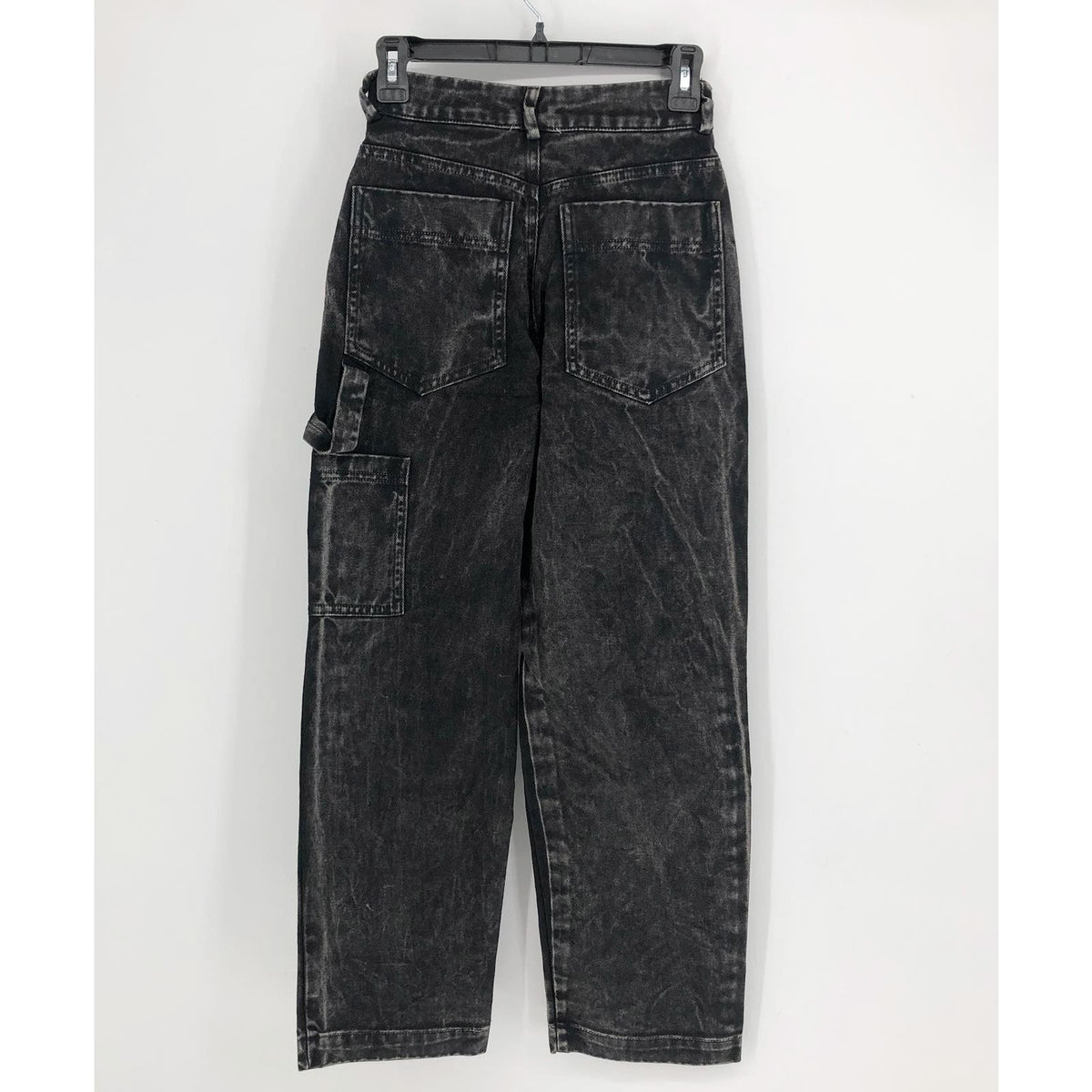 LACAUSA Women's Aiden Trouser Jeans Size 2 Black Mineral Wash Mid Rise NWT