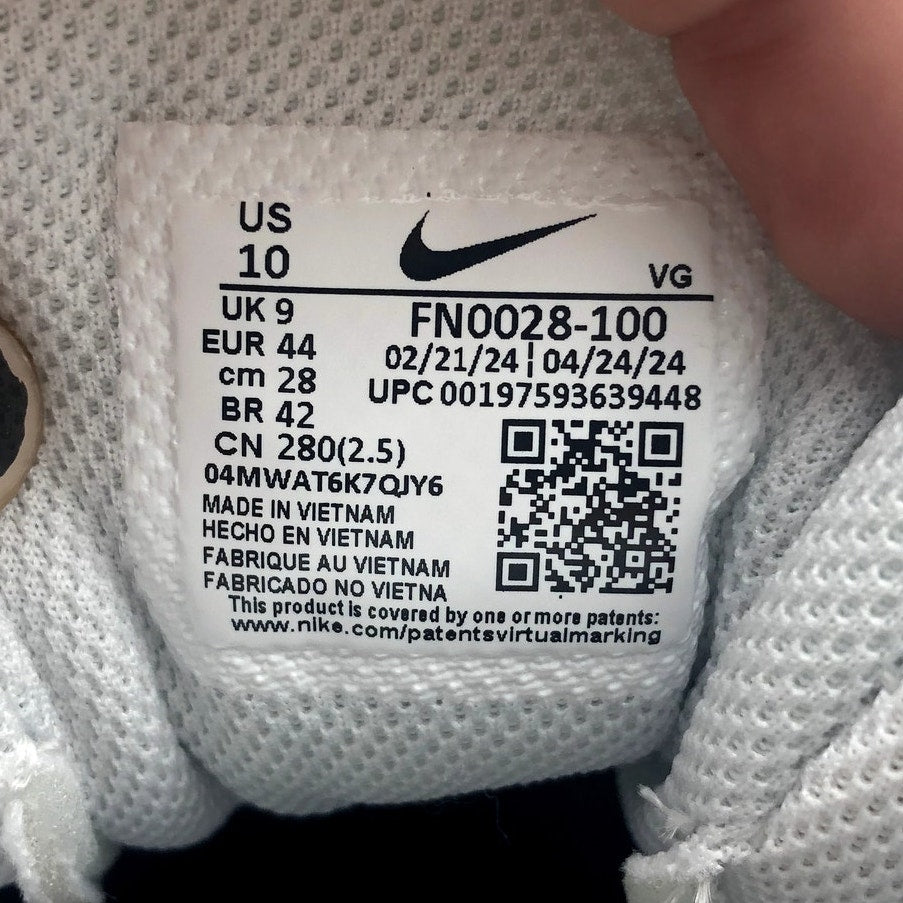 Nike Mens Alpha Menace 4 Shark Football Cleats Size 10 White Black NWOB