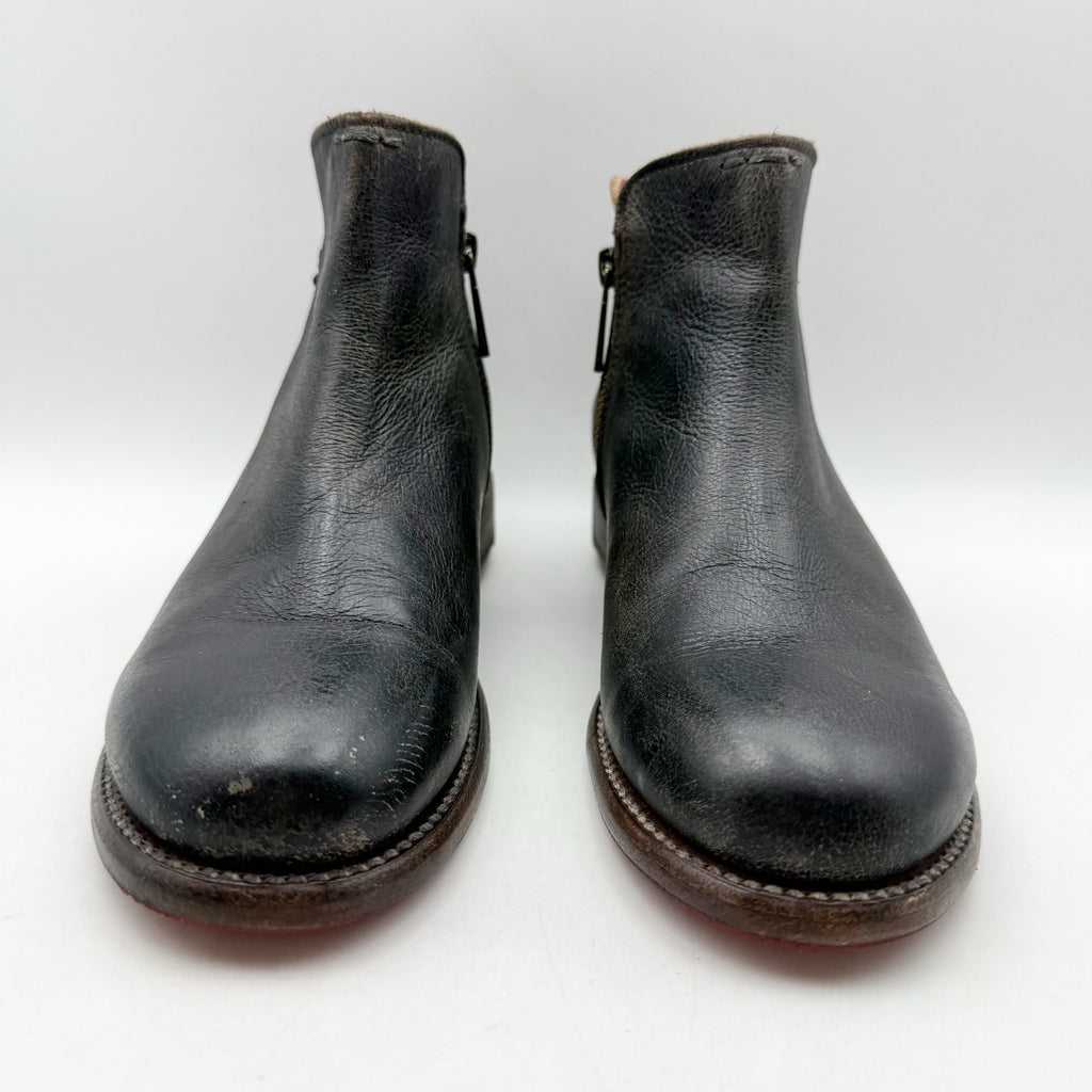 Bed Stu Womens Yurisa Ankle Booties US 8.5 M EU 39 Black Distressed Leather NWOB