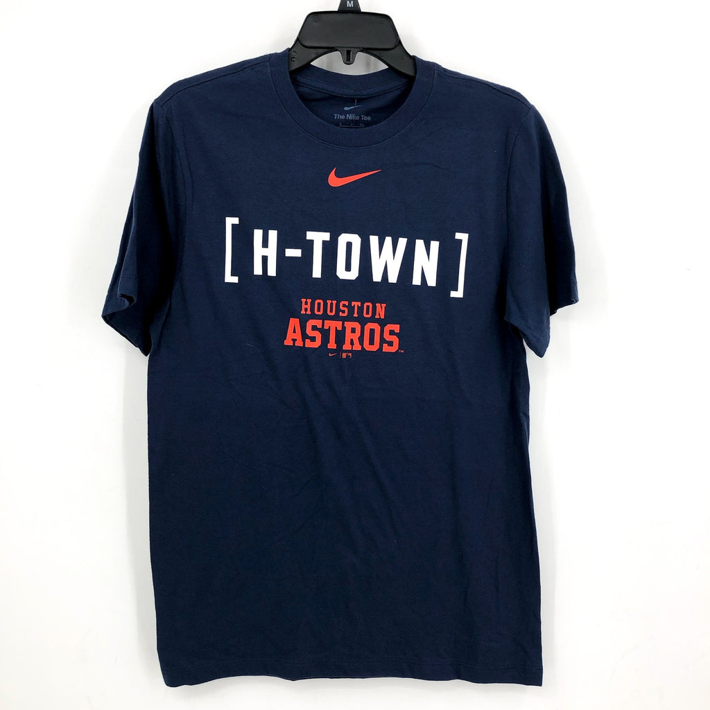 NIKE Men’s Houston Astros Bracket Team Phrase Graphic T-shirt Small Navy NWT