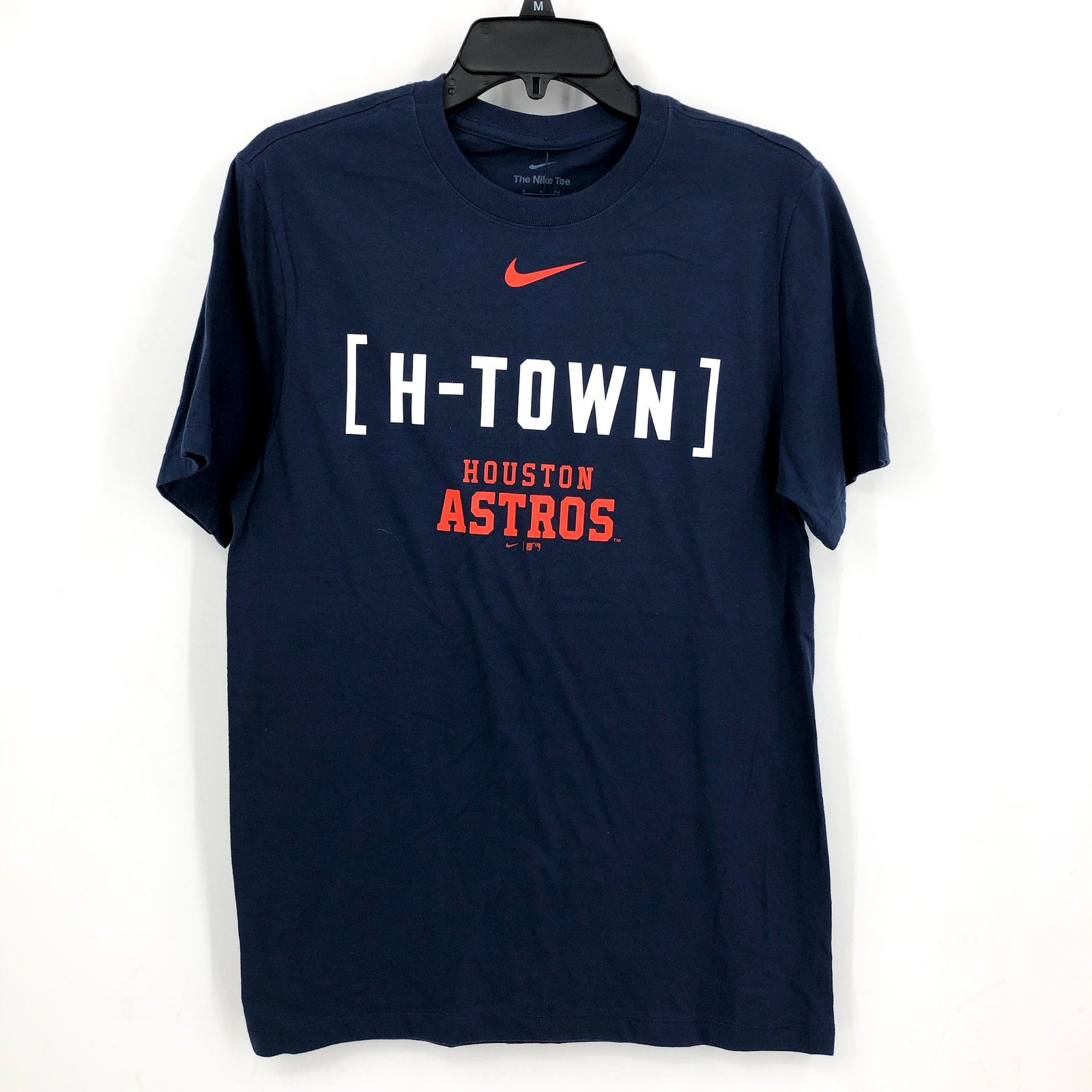 NIKE Men’s Houston Astros Bracket Team Phrase Graphic T-shirt Small Navy NWT