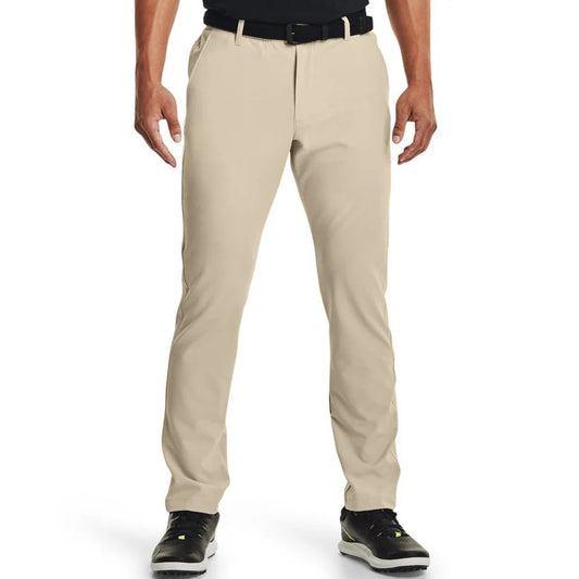 UNDER ARMOUR Mens Drive Tapered Fit Golf Pants 30x32 Tan Khaki Flat Front NWT