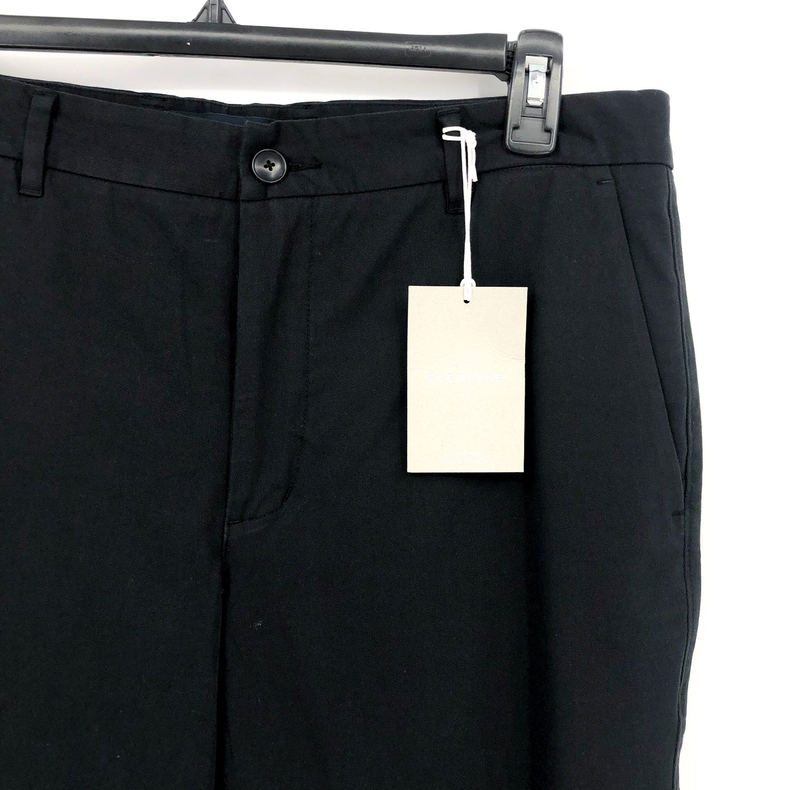 EVERLANE Uniform Mens Performance Chino Pants 35x32 Black Athletic Fit NWT