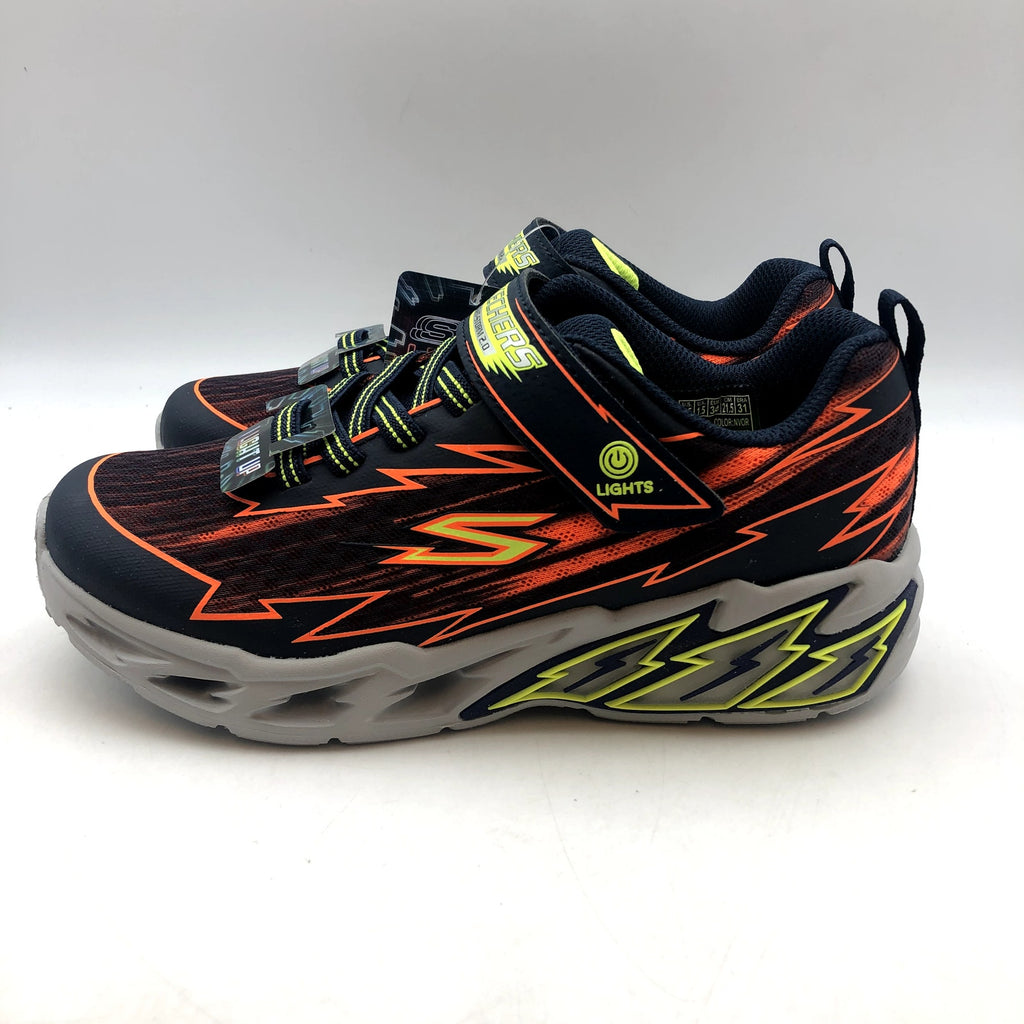 SKECHERS Boys Light Storm 2.0 Sneakers Bolt Brights Size 11 Orange Green NIB