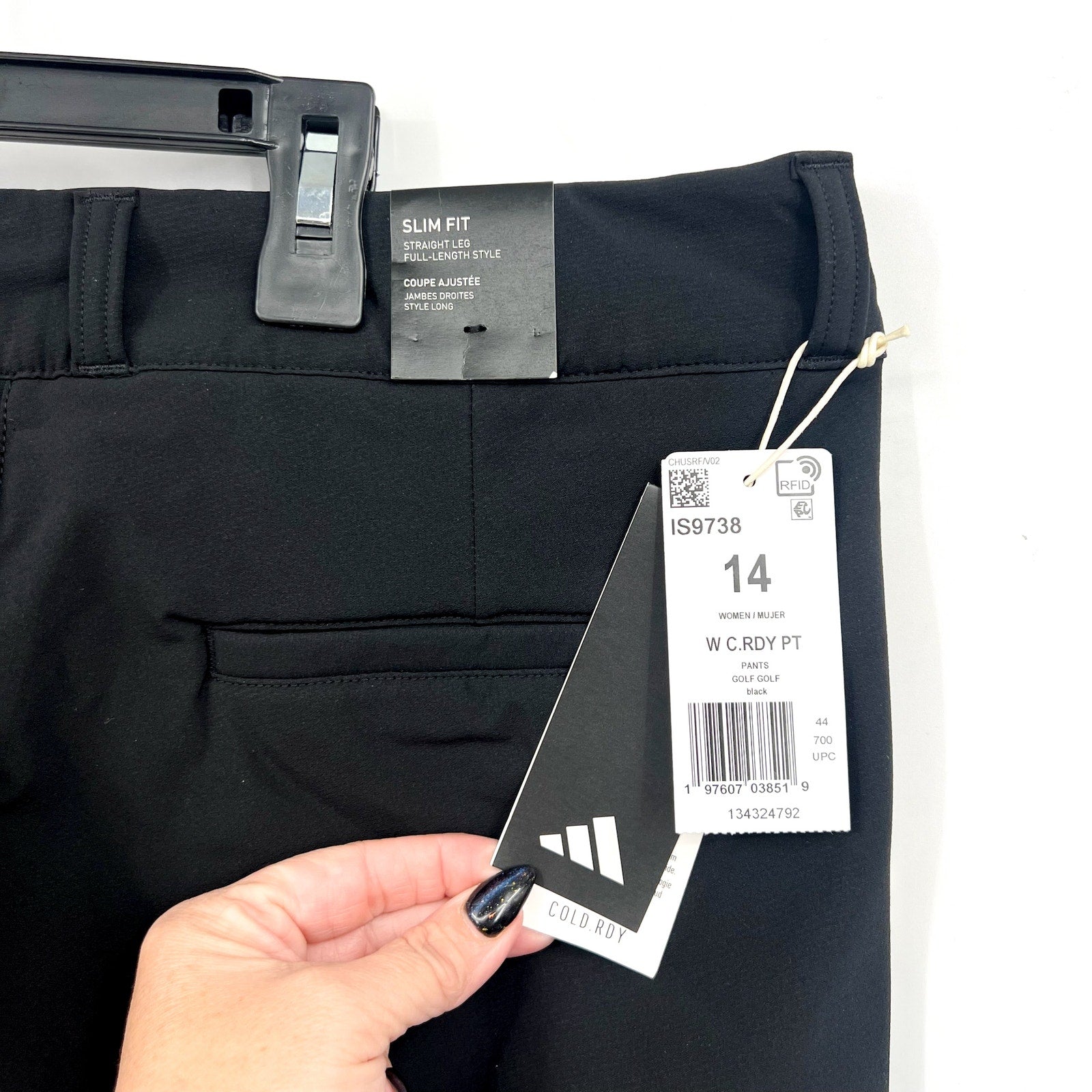 ADIDAS Women's Ultimate 365 Cold.Rdy Golf Pants Size 14 Black Insulated NWT