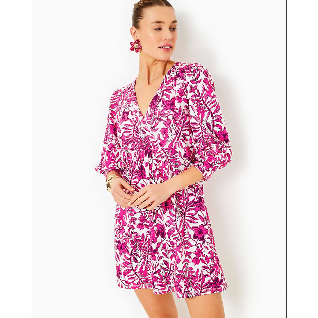 LILLY PULITZER Women's Cass Mini Dress XS Pink Elderflower Blossom NWT